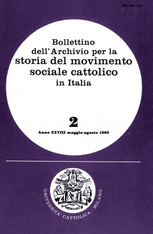 BOLLETTINO DELL'ARCHIVIO PER LA STORIA DEL MOVIMENTO SOCIALE CATTOLICO IN ITALIA - 1993 - 2