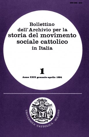 BOLLETTINO DELL'ARCHIVIO PER LA STORIA DEL MOVIMENTO SOCIALE CATTOLICO IN ITALIA - 1994 - 1