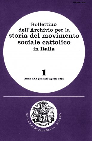 BOLLETTINO DELL'ARCHIVIO PER LA STORIA DEL MOVIMENTO SOCIALE CATTOLICO IN ITALIA - 1995 - 1