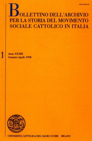 BOLLETTINO DELL'ARCHIVIO PER LA STORIA DEL MOVIMENTO SOCIALE CATTOLICO IN ITALIA - 1998 - 1
