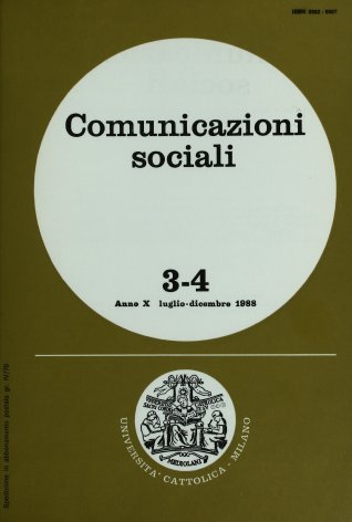 COMUNICAZIONI SOCIALI - 1988 - 3-4. IL CINEMA A MILANO TRA LE DUE GUERRE