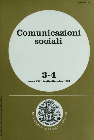COMUNICAZIONI SOCIALI - 1994 - 3-4. IL CINEMA DELLE ORIGINI A MILANO