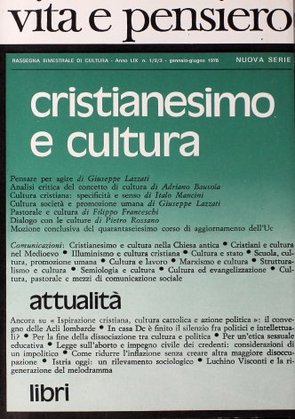 Cristianesimo e cultura nella Chiesa antica