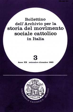 Elenco di pubblicazioni edite in Italia nel 1984 sulla cultura e l'azione economico-sociale dei cattolici italiani nel secondo dopoguerra