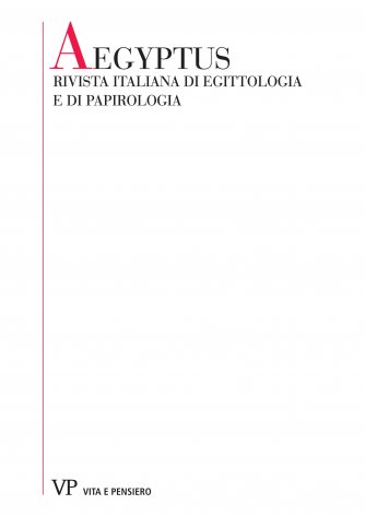 Errata corrige a Aegyptus LXXV (1995) to crevatin, casanova, de miguel zabala, skeat and mazza