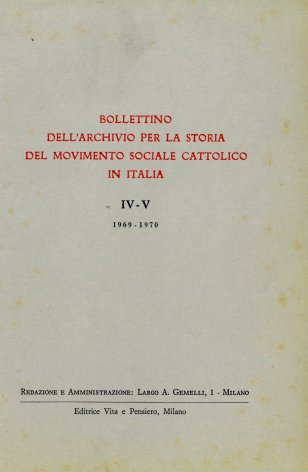 Fonti per la storia del movimento sociale cattolico ligure nell'Archivio della Curia di Genova