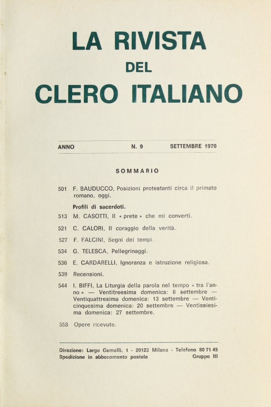 Il « prete » che mi convertì