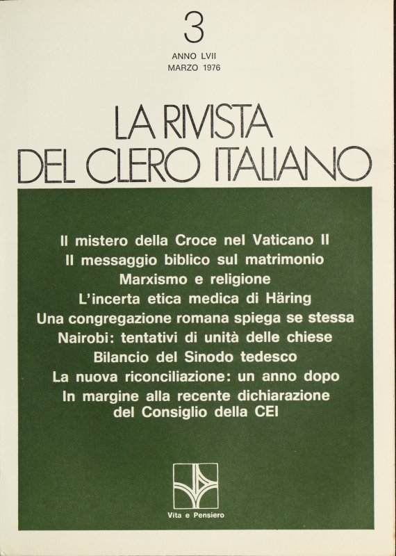 LA RIVISTA DEL CLERO ITALIANO - 1976 - 3