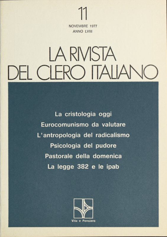 LA RIVISTA DEL CLERO ITALIANO - 1977 - 11