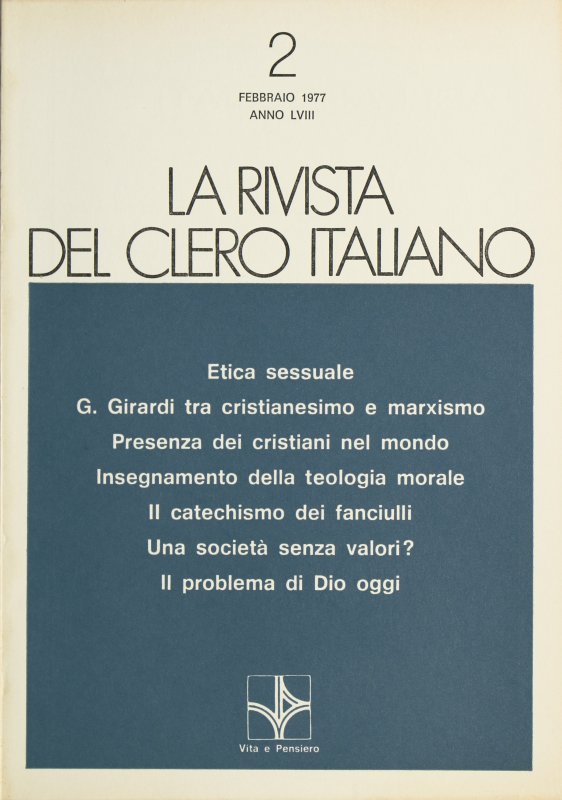 LA RIVISTA DEL CLERO ITALIANO - 1977 - 2