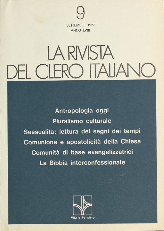 LA RIVISTA DEL CLERO ITALIANO - 1977 - 9