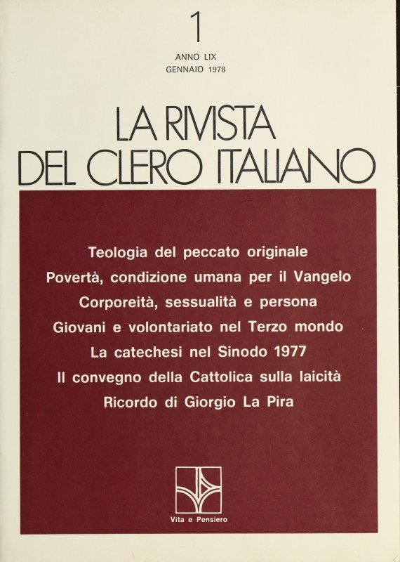 LA RIVISTA DEL CLERO ITALIANO - 1978 - 1