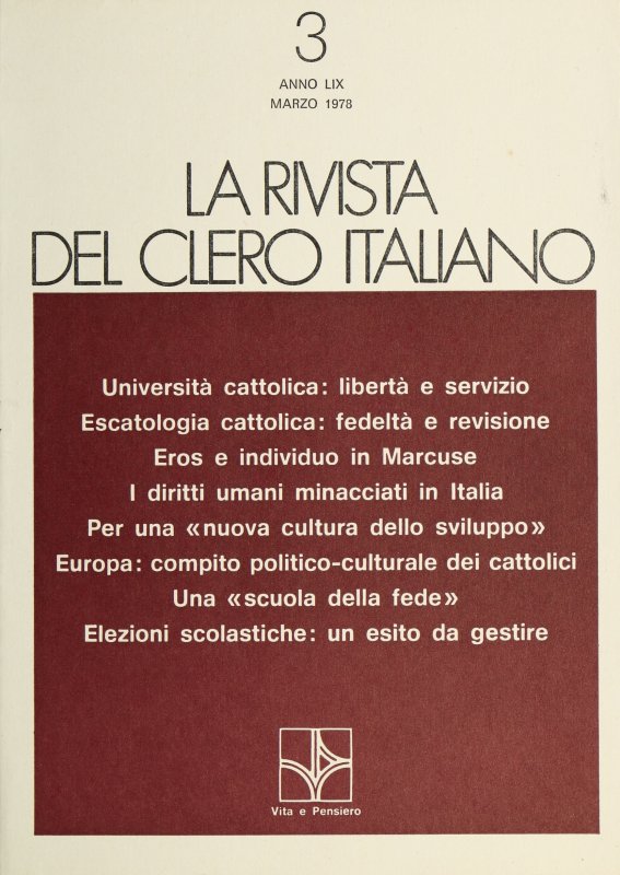 LA RIVISTA DEL CLERO ITALIANO - 1978 - 3