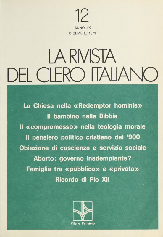 LA RIVISTA DEL CLERO ITALIANO - 1979 - 12