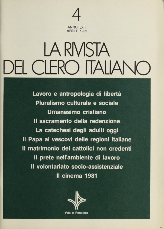 LA RIVISTA DEL CLERO ITALIANO - 1982 - 4