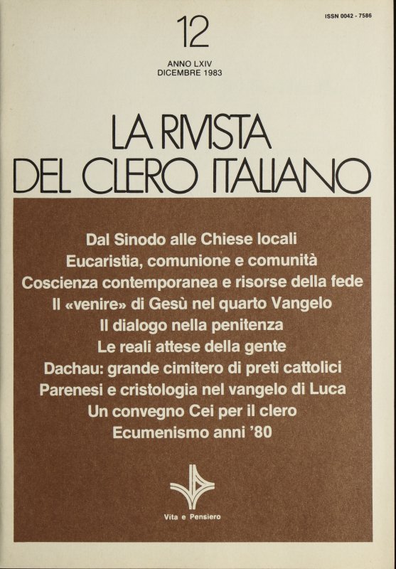 LA RIVISTA DEL CLERO ITALIANO - 1983 - 12