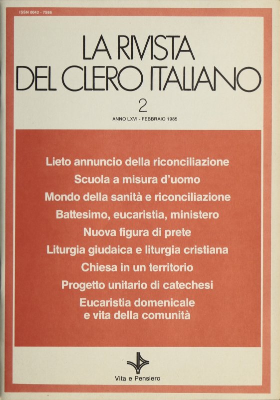 LA RIVISTA DEL CLERO ITALIANO - 1985 - 2