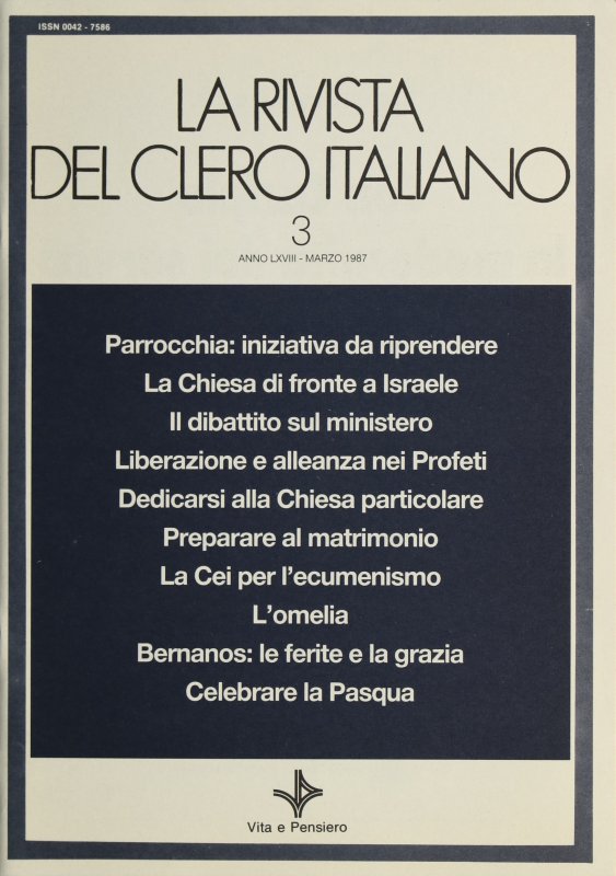 LA RIVISTA DEL CLERO ITALIANO - 1987 - 3