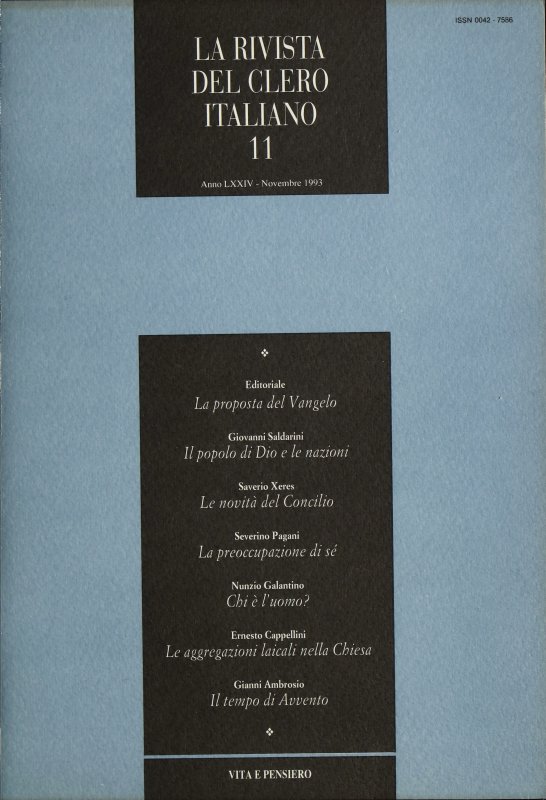 LA RIVISTA DEL CLERO ITALIANO - 1993 - 11