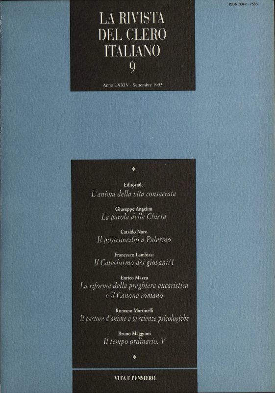 LA RIVISTA DEL CLERO ITALIANO - 1993 - 9