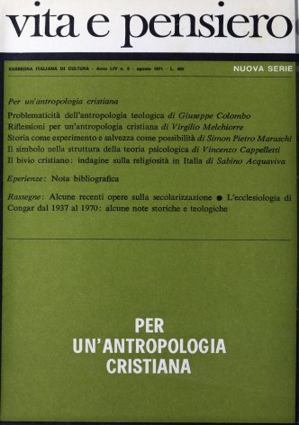 L'ecclesiologia di Congar dal 1937 al 1970: alcune note storiche e teologiche