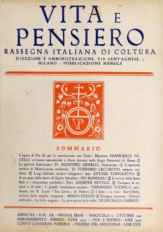 L'opera di Pio XI per la conciliazione con l'Italia