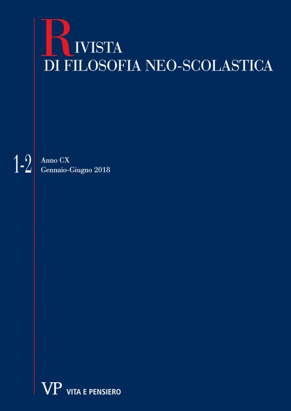 RIVISTA DI FILOSOFIA NEO-SCOLASTICA - 2018 - 1-2