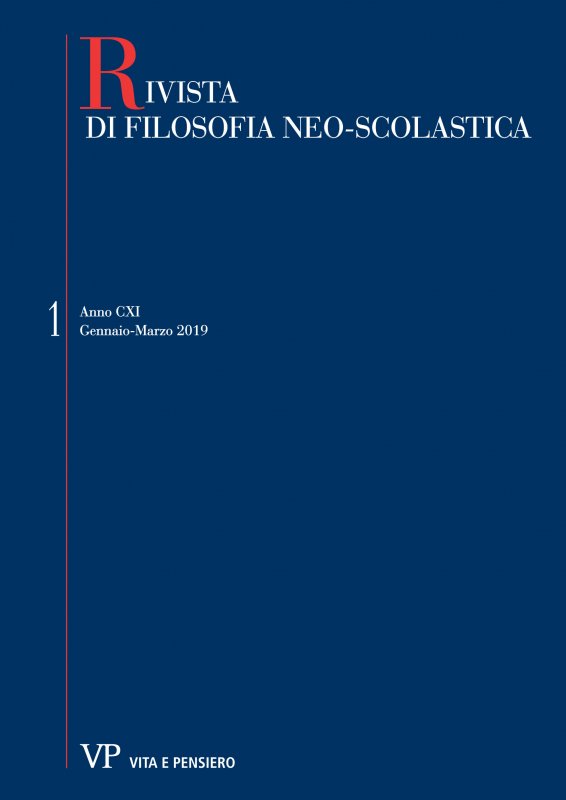 RIVISTA DI FILOSOFIA NEO-SCOLASTICA - 2019 - 1