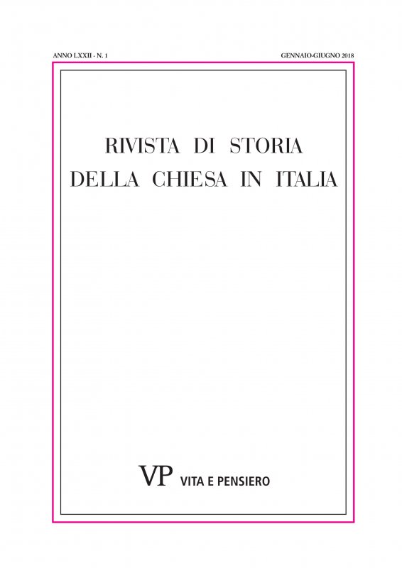 RIVISTA DI STORIA DELLA CHIESA IN ITALIA - 2018 - 1