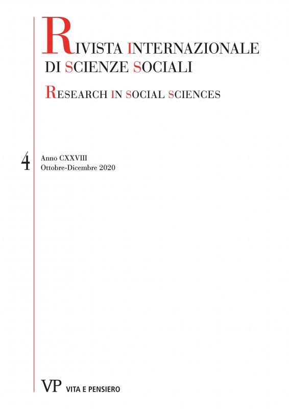 RIVISTA INTERNAZIONALE DI SCIENZE SOCIALI - 2020 - 4. A Special Issue on Common Good