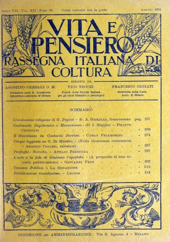 VITA E PENSIERO - 1921 - 5