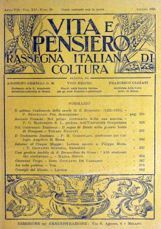 VITA E PENSIERO - 1921 - 6