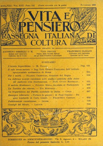 VITA E PENSIERO - 1922 - 11
