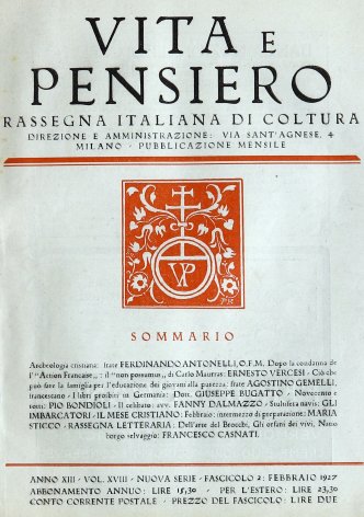 VITA E PENSIERO - 1927 - 2