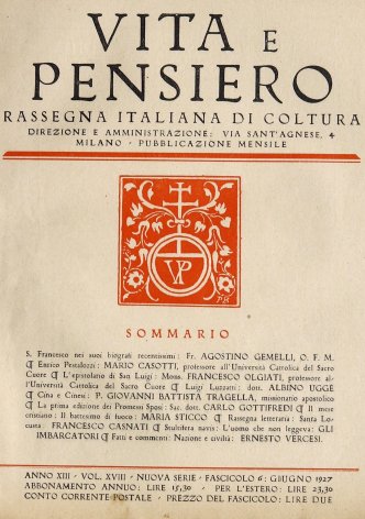 VITA E PENSIERO - 1927 - 6