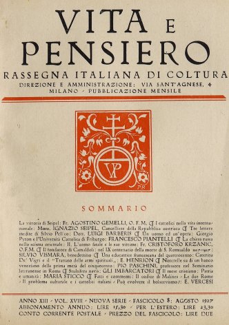VITA E PENSIERO - 1927 - 8