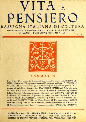 VITA E PENSIERO - 1929 - 3