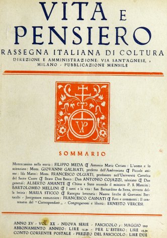 VITA E PENSIERO - 1929 - 5