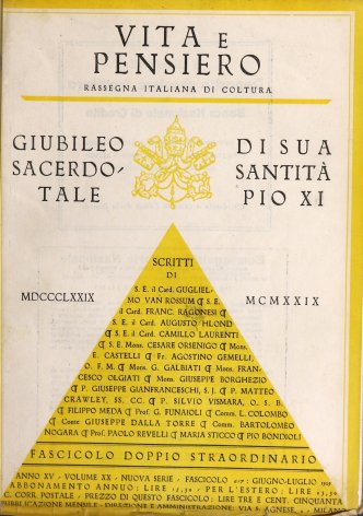 VITA E PENSIERO - 1929 - 6-7