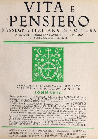 VITA E PENSIERO - 1930 - 3