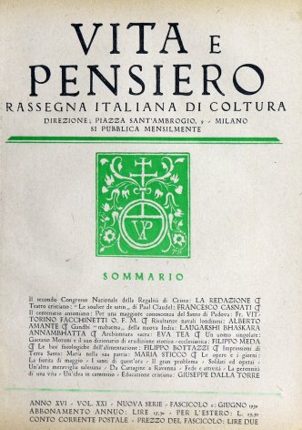 VITA E PENSIERO - 1930 - 6