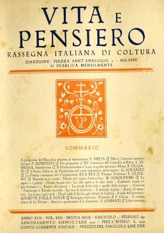 VITA E PENSIERO - 1931 - 2