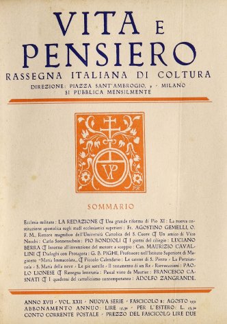 VITA E PENSIERO - 1931 - 8