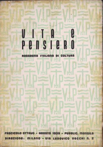 VITA E PENSIERO - 1939 - 8