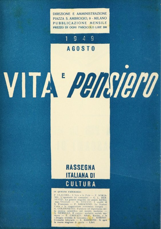 VITA E PENSIERO - 1949 - 8