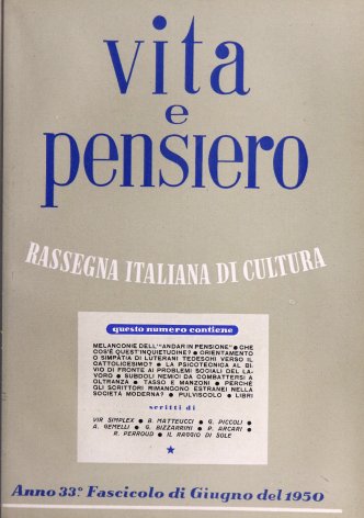 VITA E PENSIERO - 1950 - 6