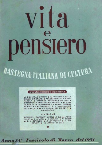 VITA E PENSIERO - 1951 - 3