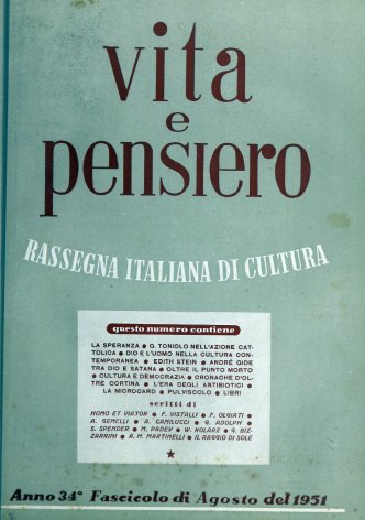 VITA E PENSIERO - 1951 - 8
