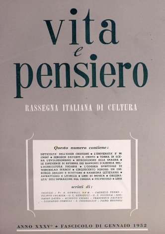 VITA E PENSIERO - 1952 - 1