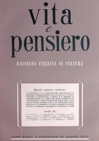 VITA E PENSIERO - 1952 - 8